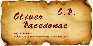 Oliver Macedonac vizit kartica